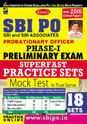 Kiran publication sbi po practice set | Sbi Po Phase 1 Preliminary Exam Superfast Practice Sets English | 1652