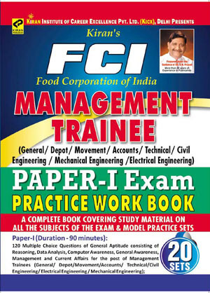 FCI (FOOD CORPORATION OF INDIA) MANAGEMENT TRAINEE Paper-I Exam PRACTICE WORK BOOK—ENGLISH