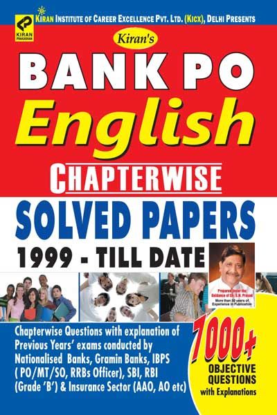 Kirans Bank Po English Chapterwise Solved Papers 1999 Till Date English