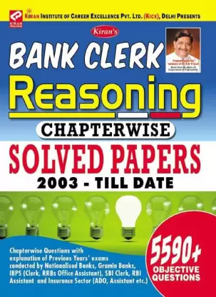 Kirans Bank Clerk Reasoning Chapterwise Solved Papers 2003 - Till Date – English