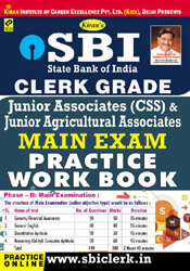  Kiran prakashan sbi clerk practice workbook | Sbi clerk grade jr. Associates & jr. Agriculture main exam practice work book english |  1643