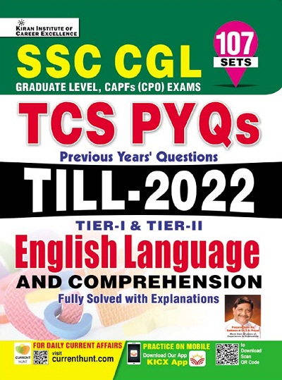 Kiran SSC CGL TCS PYQs Till 2022 Tier I and Tier II English Language and Comprehension (English Medium) (3763)
