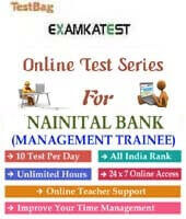 Nainital bank online exam |  Management Trainees Exam  | 1 Month