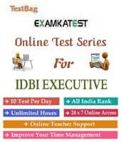 idbi bank executive online test | 1 month