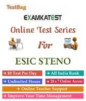 Esic Stenographer online Test  |  (ESIC STENO)1 Month