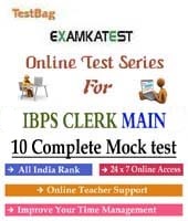 Ibps clerk main mock test |  1 month