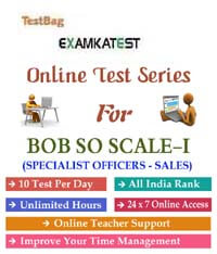 Bob So Sales Bank Of Baroda Recruitment Of Specialist Officers Sales Exam 1 month