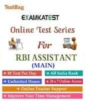 Mock test for rbi assistant exam  (3 Months)