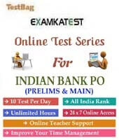 Indian bank po prelim mock test  | 1 month