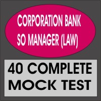 Corporation bank so law exam mock test | 40 Mock Test